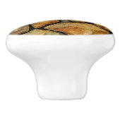 ストーンテクスチャ金ゴールド素朴抽象芸術素朴ホーム セラミックノブ (側面)