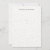 ストーンデザインプロフェッショナルプレインミニマルモダンリスト ノートカード (正面)