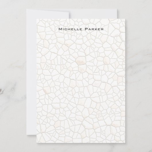 ストーンデザインプロフェッショナルプレインミニマルモダンリスト ノートカード (正面)