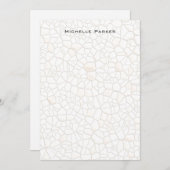 ストーンデザインプロフェッショナルプレインミニマルモダンリスト ノートカード (正面/裏面)