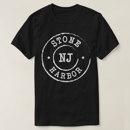 ストーンハーバーNJニュージャージービーチトラベルバケーション Tシャツ (デザイン正面)