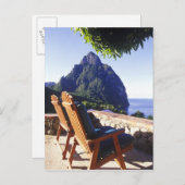 ストーンフィールドエステートヴィラからのグロスピトンのビュー ポストカード (正面/裏面)