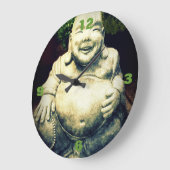 ストーンブッダベリーオーナメント ラージ壁時計 (傾斜)