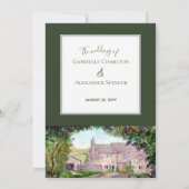 ストーンブリッジウォーターカラー結婚式招待状 招待状 (裏面)