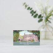 ストーンブリッジヨークシャーファームハウスウォーターカラー 名刺 (スタンド正面)