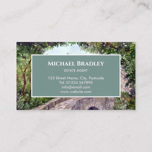 ストーンブリッジヨークシャーファームハウスウォーターカラー 名刺 (裏面)