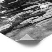 ストーンブリッジリリ池白黒プリント ポスター (角)