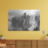 ストーンヘブンの近くのドゥノタール城の眺め キャンバスプリント (インサイチュ (リビング))