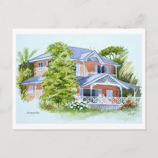 ストーンヘブン湾アラマンダ。トバゴ ポストカード (正面)