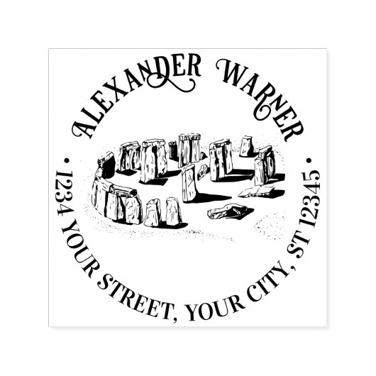 ストーンヘンジイングランドネーム差出人住所 セルフインキングスタンプ (デザイン)