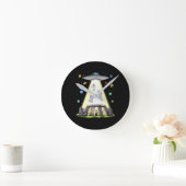 ストーンヘンジエイリアン誘拐 ラウンド壁時計 (ホーム)