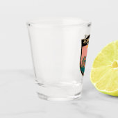 ストーンヘンジトラベルアートレトロイラストレーション ショットグラス (左)