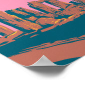 ストーンヘンジトラベルアートレトロイラストレーション ポスター (角)