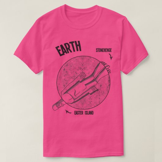 ストーンヘンジミームおもしろい地球 Tシャツ (デザイン正面)