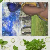 ストーンヘンジ瞑想 キッチンタオル (折り畳み)