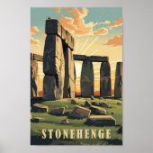 ストーンヘンジ統一されたキングダム有名な旅行プレイス ポスター (正面)