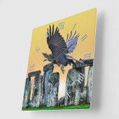 ストーンヘンジ青石の立っているイギリス スクエア壁時計 (傾斜)