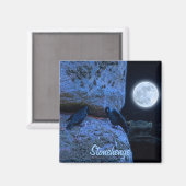 ストーンヘンジ青石の立っているイギリス マグネット (正面/裏面)