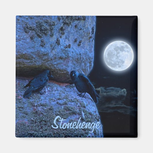 ストーンヘンジ青石の立っているイギリス マグネット (正面)