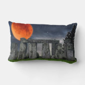 ストーンヘンジ青石の立っているイギリス ランバークッション (裏面)