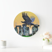 ストーンヘンジ青石の立っているイギリス ラージ壁時計 (ホーム)