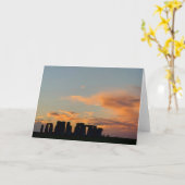 ストーンヘンジ・サンセット カード (黄色い花)