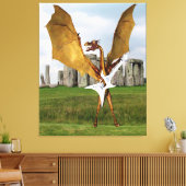 ストーンヘンジ・ドラゴン キャンバスプリント (インサイチュ (リビング))