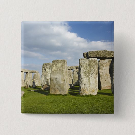 ストーンヘンジ (紀元前2500年頃)、UNESCO世界遺産3 缶バッジ (正面)