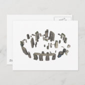 ストーンヘンジ: 3Dモデル: ポストカード (正面/裏面)