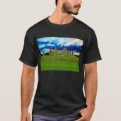 ストーンヘ疑問に思ンジイギリスの古代建築 Tシャツ (正面)