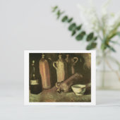 ストーンボトルフラスコ&カップファンゴッホファインアート ポストカード (スタンド正面)