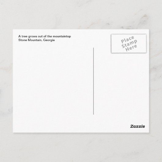 ストーンマウンテンツリーストーンマウンテンジョージア2 ポストカード (裏面)