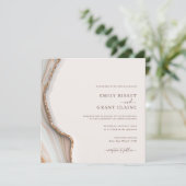 ストーンマーブルアガテスクエア結婚式招待状 招待状 (スタンド正面)