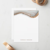 ストーンマーブルアゲテゲードグリッター ノートカード (正面/裏面インサイチュ)