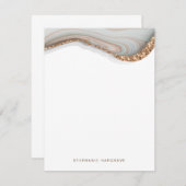 ストーンマーブルアゲテゲードグリッター ノートカード (正面/裏面)