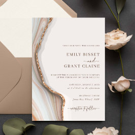 ストーンマーブルアゲート結婚式招待状 招待状