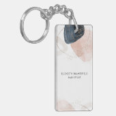ストーンマーブルモダンビジネスカスタム キーホルダー (正面左)