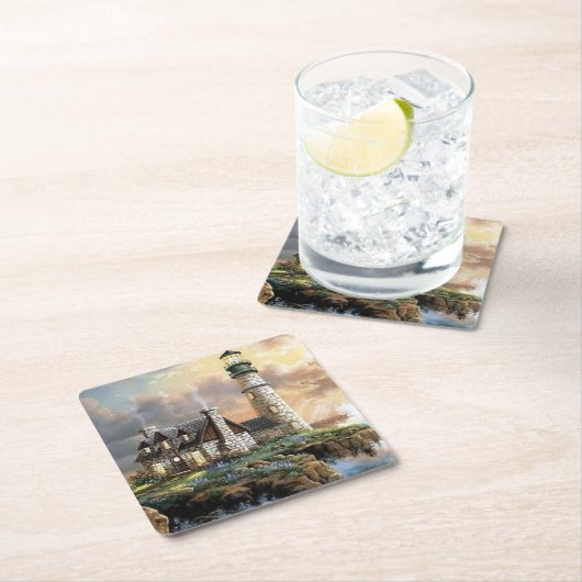 ストーンライトハウスファインアート スクエアペーパーコースター (インサイチュ)