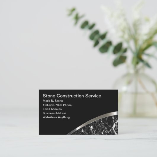 ストーン建築名刺(新規) 名刺 (スタンド正面)