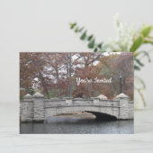 ストーン素朴ブリッジ写真 招待状 (スタンド正面)