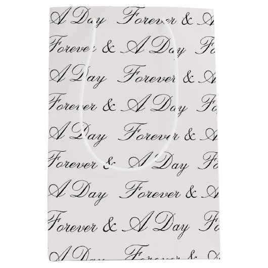 ストーン赤面エバーパーソナライズされた引用文結婚ズ ミディアムペーパーバッグ (正面)