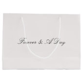 ストーン赤面エバーパーソナライズされた引用文結婚ズ ラージペーパーバッグ (裏面)