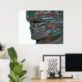 ストーン顔 ポスター (ホームオフィス)