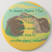 ストーン!お前転がだ遠くに!回転Btn 缶バッジ (正面)