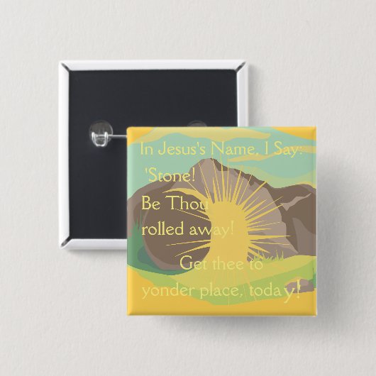 ストーン!お前転がだ遠くに!復活ボタン 缶バッジ (正面&裏面)