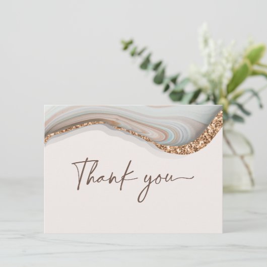 ストーン アゲート マーブル ありがとう カード (スタンド正面)