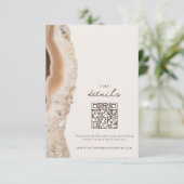 ストーン アゲート マーブル ウェディング エンクロージャーカード (スタンド正面)