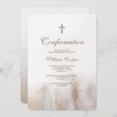 ストーン ウォーターカラー 宗教的な招待状 招待状 (正面/裏面)