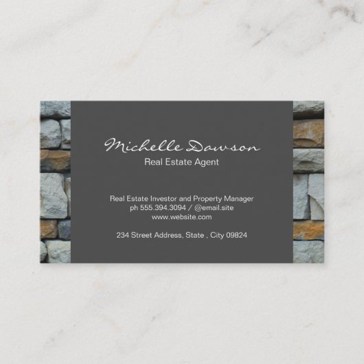 ストーン トリム | 不動産エージェント 名刺 (正面)
