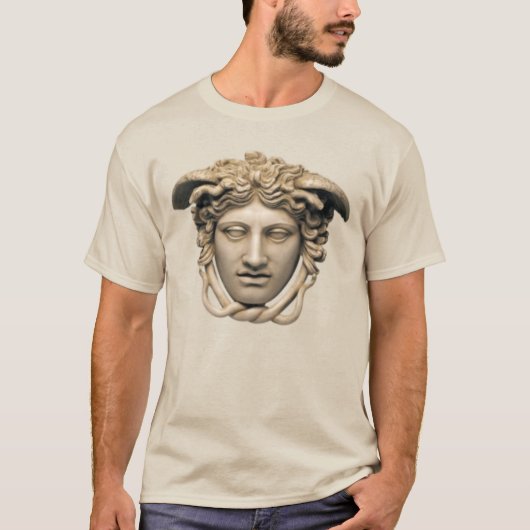 ストーン ベージュ メデューサ Tシャツ (正面)